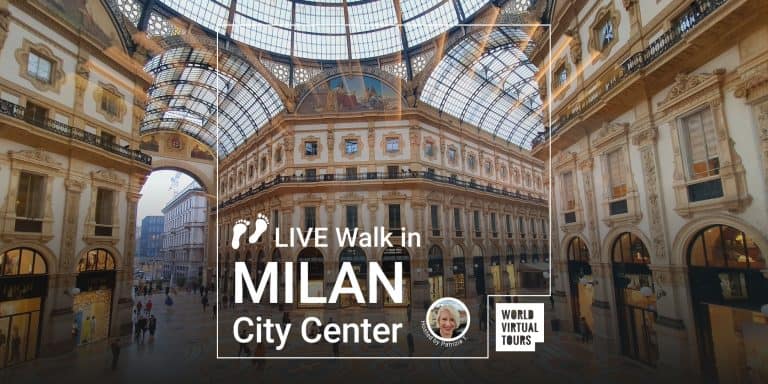 Live Walk in Milan City Center