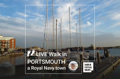 LIVE Walk in Portsmouth, a Royal Navy town