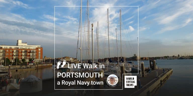 LIVE Walk in Portsmouth, a Royal Navy town