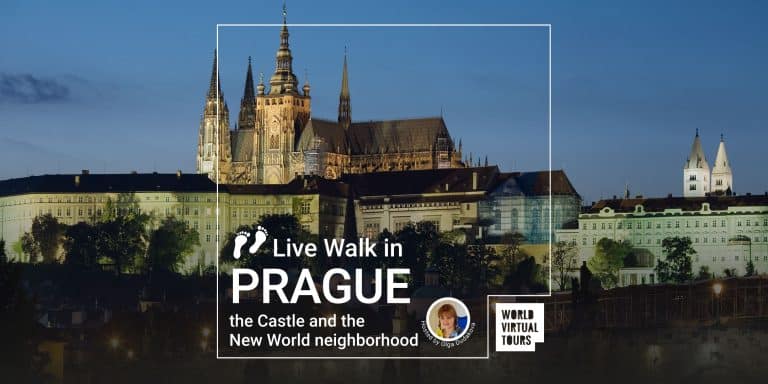 Live Walk in Prague: Majestic Castle and the New World neighborhood