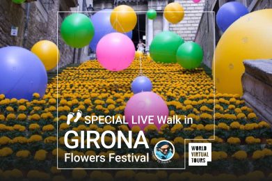 Special LIVE Walk in Girona. Flowers Festival