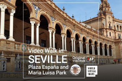 Video Walk in Seville: Plaza España and the park of Maria Luisa