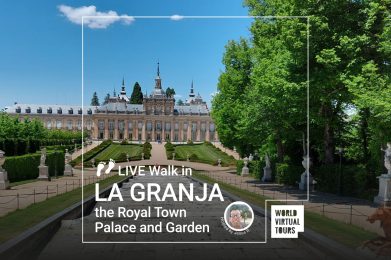 Live Walk in La Granja the Royal Town, Palace and Garden