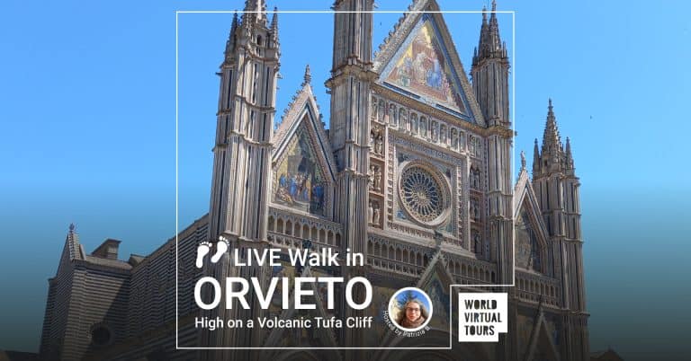 Live Walk in Orvieto, High on a Volcanic Tufa Cliff