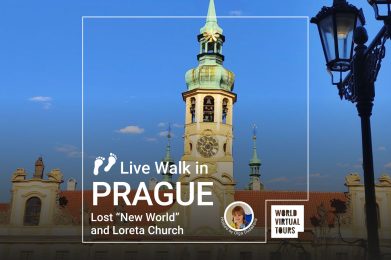 Live Walk in Prague Lost “New World” and Loreta Church