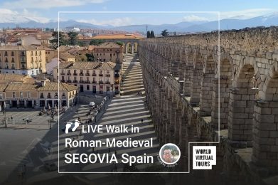 Live Walk in Roman-Medieval Segovia, Spain