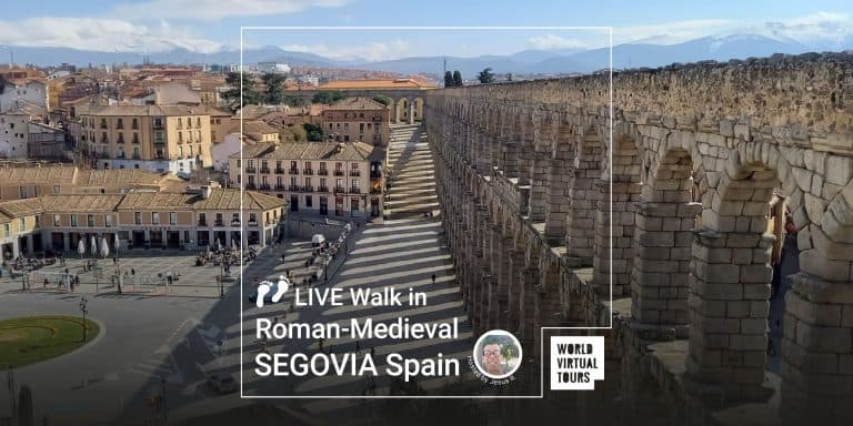 Live Walk in Roman-Medieval Segovia, Spain