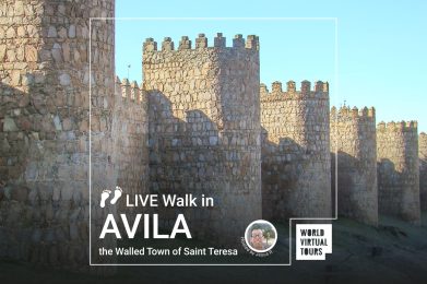 Live Walk in Avila - the Walled Town of Saint Teresa