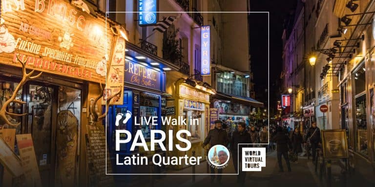 Live Walk in Paris Latin Quarter