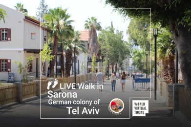 Live Walkn in Sarona German colony of Tel Aviv