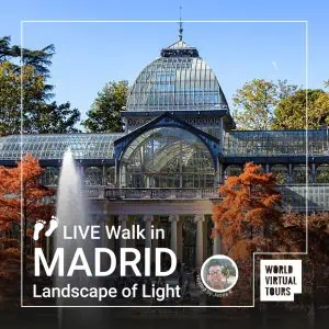 Live walk in madrid – landscape of light - led by jesus | virtual tour on demand