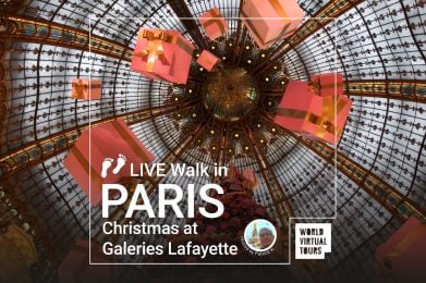 Live Walk in Paris - Christmas at Galeries Lafayette