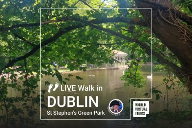 Live Walk in Dublin - St Stephen's Green Park