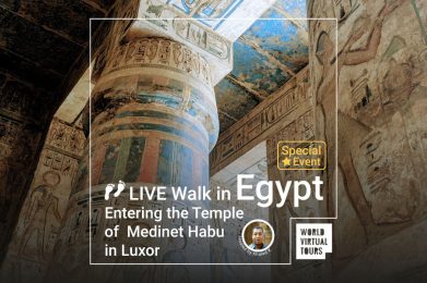 LIVE Walk in Egypt - Entering the Temple of Medinet Habu in Luxor