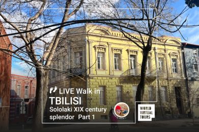 Live Walk in Tbilisi - Sololaki XIX century splendor. Part 1