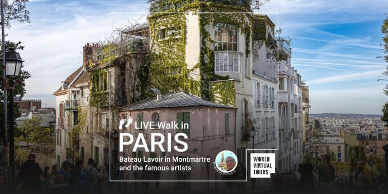 Live Walk in Paris - Bateau Lavoir in Montmartre and the famous artists