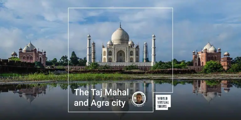 The Taj Mahal and Agra city