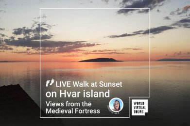 Live Walk at Sunset on Hvar island - Views from the Medieval Fortress