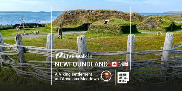 Live Walk in Newfoundland Canada - A Viking settlement at L'Anse aux Meadows