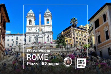Live Walk in Rome - Piazza di Spagna