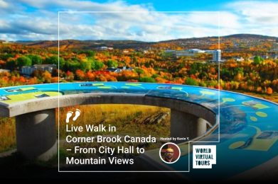 Live Walk in Corner Brook Canada – From City Hall to Mountain Views