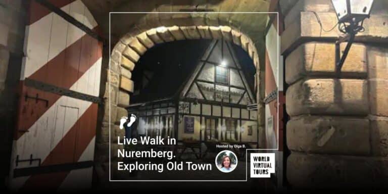 Live Walk in Nuremberg. Exploring Old Town
