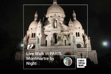 Live Walk in PARIS. Montmartre by Night