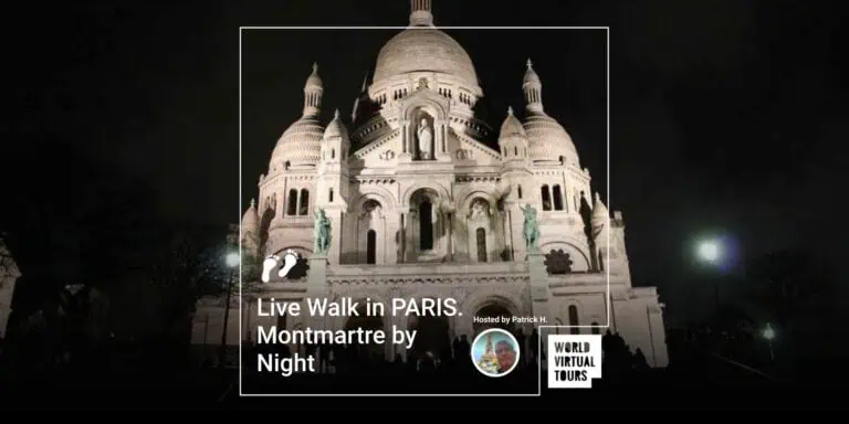 Live Walk in PARIS. Montmartre by Night