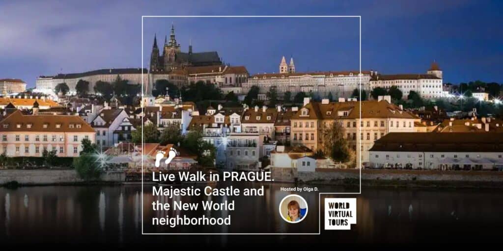 Live Walk in PRAGUE. Majestic Castle and the New World neighborhood ...