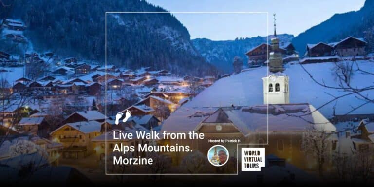 Live Walk from the Alps Mountains. Morzine