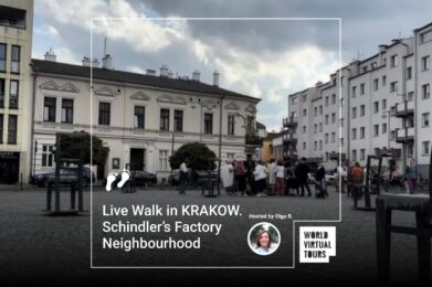 Live Walk in KRAKOW. Schindler’s Factory Neighbourhood