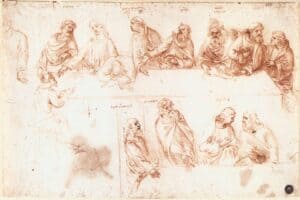 004 Leonardo da vinci, Study for the Last Supper