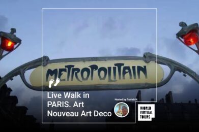Live Walk in PARIS. Art Nouveau Art Deco