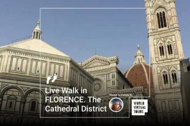 Live Walk in FLORENCE. The Cathedral District