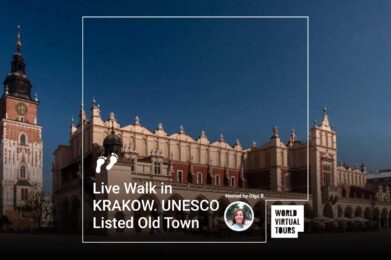 Live Walk in KRAKOW. UNESCO Listed Old Town