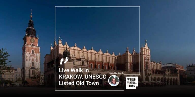 Live Walk in KRAKOW. UNESCO Listed Old Town