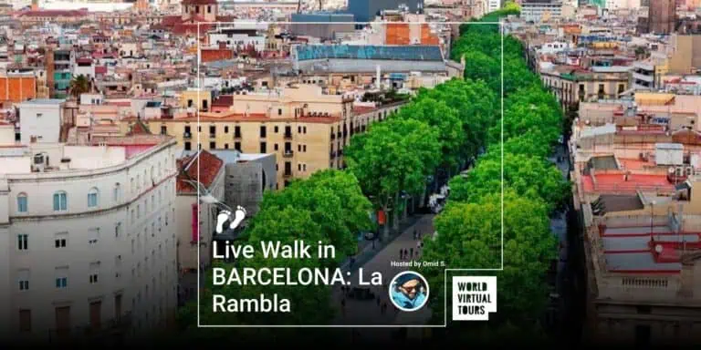 Live Walk in BARCELONA: La Rambla
