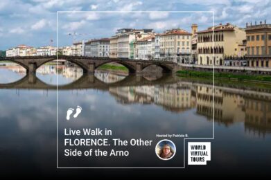 Live Walk in FLORENCE. The Other Side of the Arno