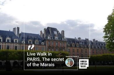 Live Walk in PARIS. The secret of the Marais
