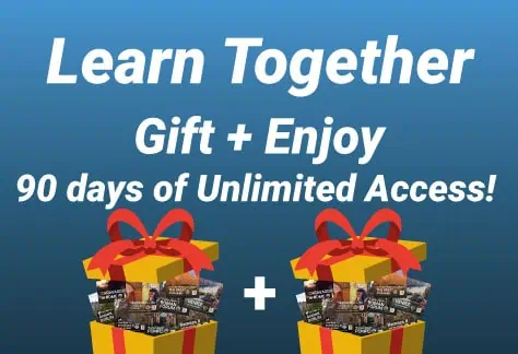 Gift + Enjoy 90 Days of Unlimited Access - you can now watch our most beloved tours whenever you want.