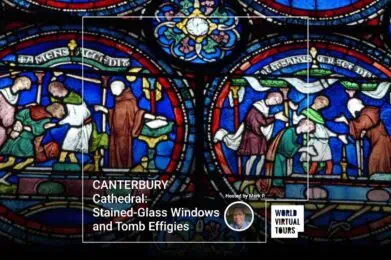 CANTERBURY Cathedral: Stained-Glass Windows and Tomb Effigies