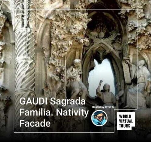 Gaudi sagrada familia. Nativity facade