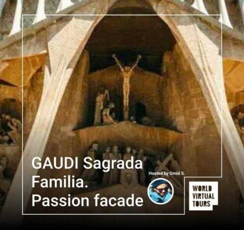 Gaudi sagrada familia. Passion facade