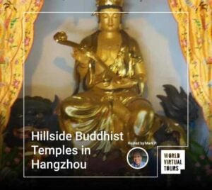 Hillside buddhist temples in hangzhou