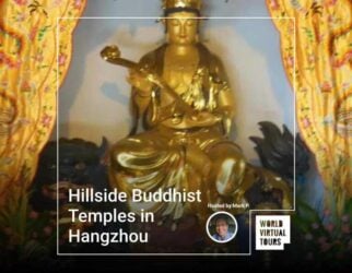 Hillside buddhist temples in hangzhou