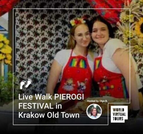 Live walk pierogi festival in krakow old town