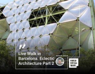 Live walk in barcelona. Eclectic architecture part 2