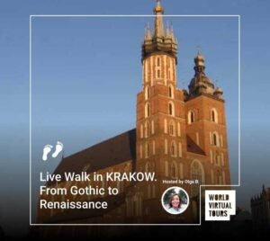 Live walk in krakow. From gothic to renaissance