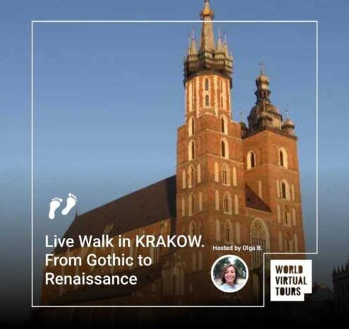 Live walk in krakow. From gothic to renaissance