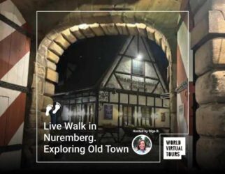 Live walk in nuremberg. Exploring old town
